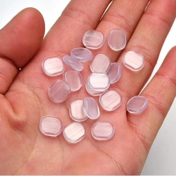 12 Pieces Earring Clip On Pads Clear and White Silicone Comfort Cushions. - Picture 3 of 5